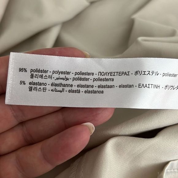 Zara slip dress gathered waist light silver size small - Picture 8 of 11